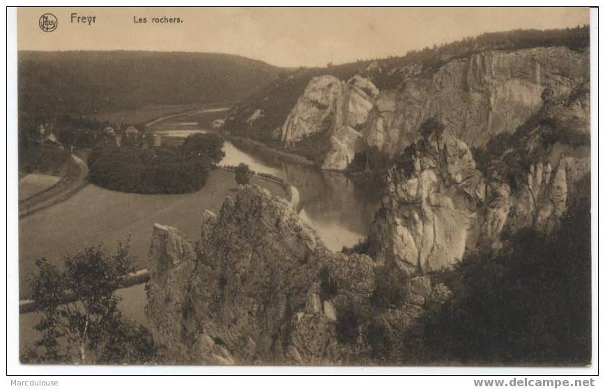 Freyr (Hastière). Les Rochers, Le Château Et La Meuse. De Rotsen, Het Kasteel En De Maas. - Hastière