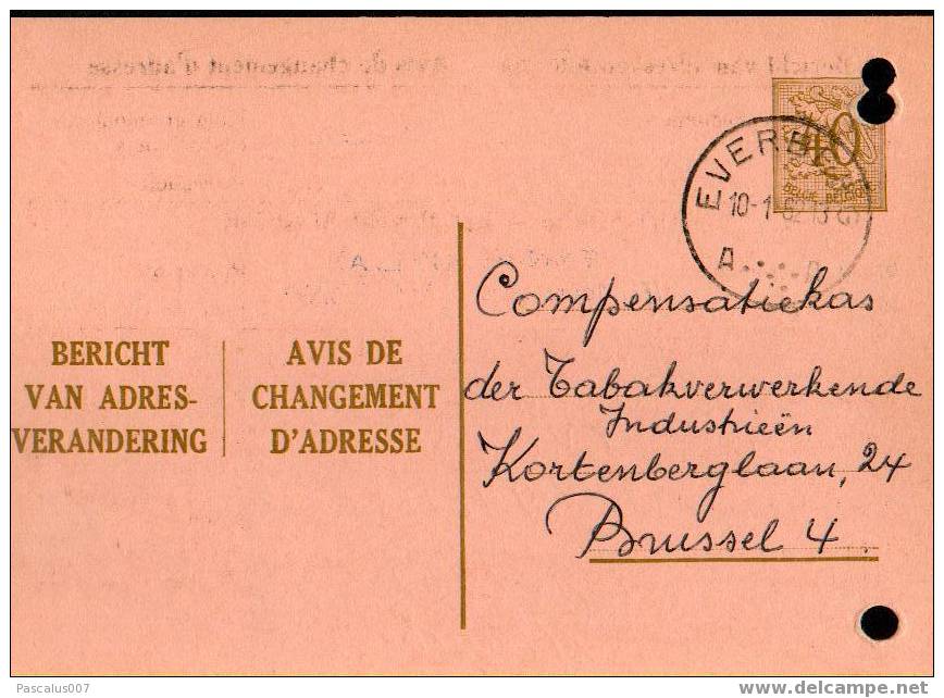 A00007 - Entier Postal - Changement D'adresse N°11 NF De 1959 - Bericht Van Adresverandering - Avis Changement Adresse