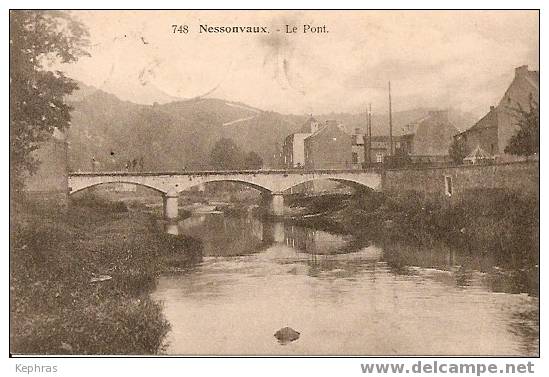 748 NESSONVAUX : Le Pont - Courrier De 1919 - Trooz