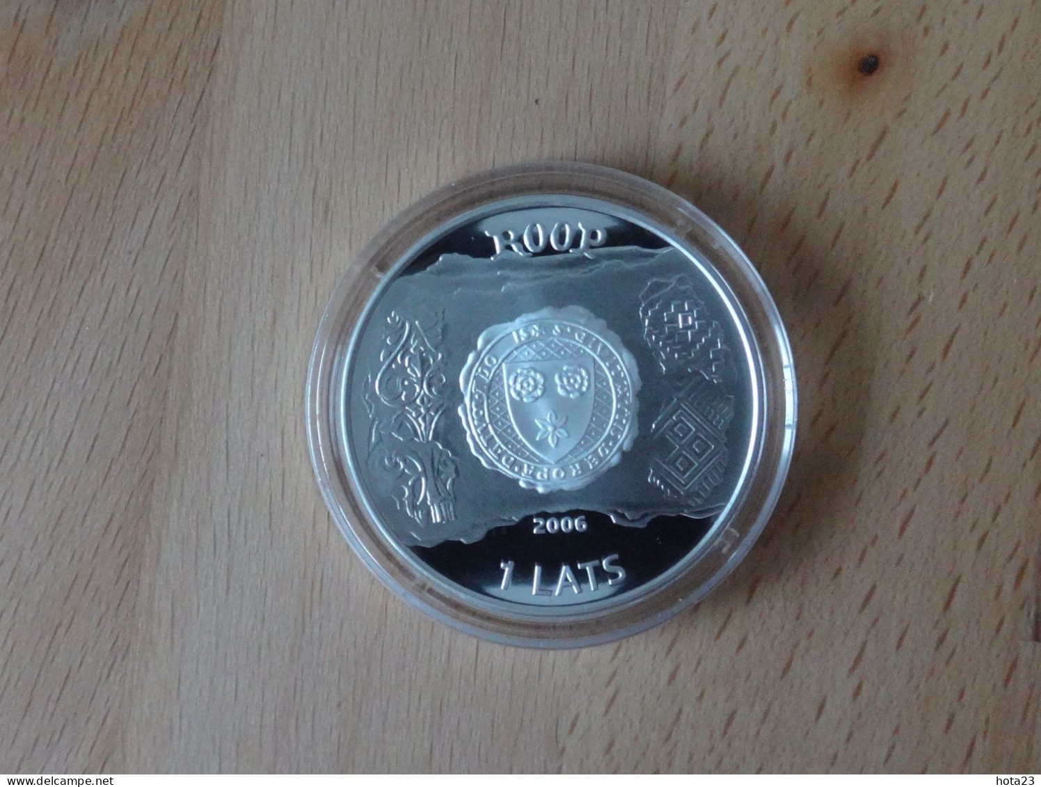 Latvia , Lettonia , Lettland 1Lat Straupe/castle + Boat 2006 Silver Coin Proof CASTLE ,sailboat - Latvia