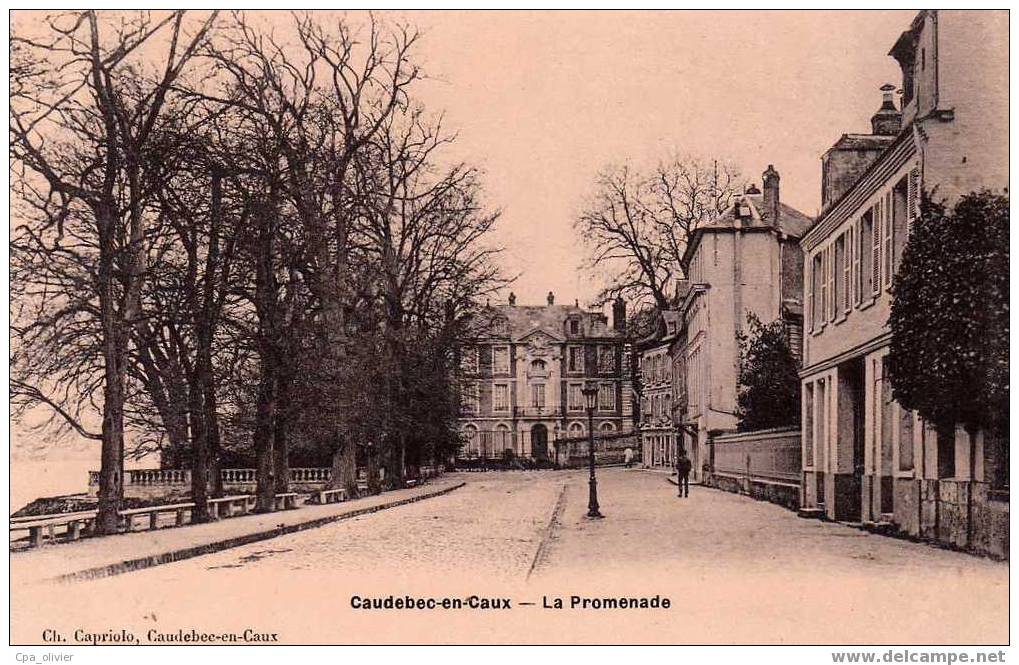 76 CAUDEBEC CAUX Promenade, Ed Capriolo, Email, 190? - Caudebec-en-Caux