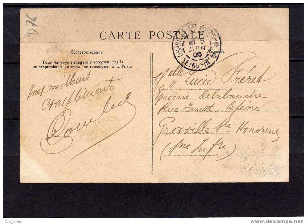 76 CAUDEBEC CAUX Vue Générale, Quais, Passage Du Bac, Ed CPA 49, Normandie, 1906 - Caudebec-en-Caux