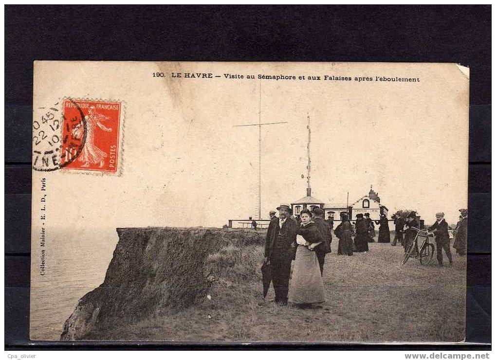 76 LE HAVRE Cap De La Hève, Visite Au Sémaphore At Aux Falaises Après Eboulement, Très Animée, Ed ELD 190, 1910 - Cap De La Hève