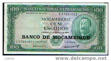 MOZAMBIQUE - 100 Escudos 1961 - Moçambique