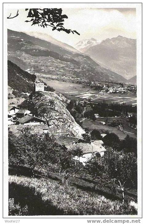 CPSM Noir Et Blanc BOURG SAINT MAURICE La Tour De Chatelard Et La Vallée De Seez - Bourg Saint Maurice