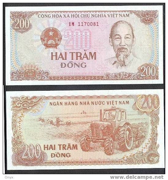 VIETNAM - 9 X 200 DONG 1987 - UNC / SERIE UM - Vietnam