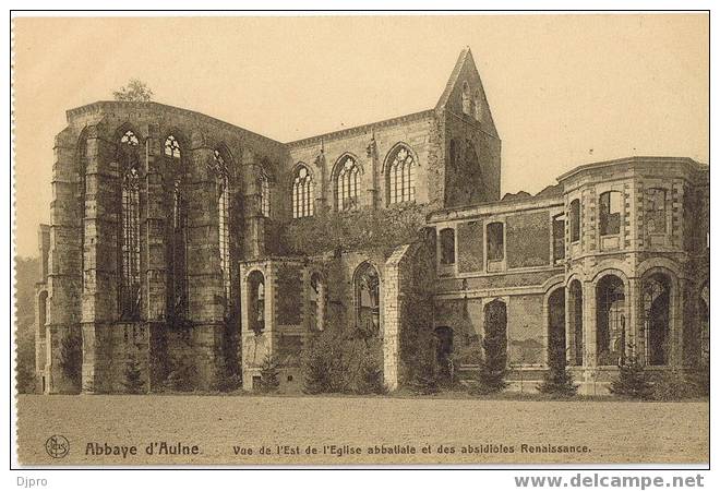 Abbaye D'Aulne : Vue De L'est De L'eglise Abbatiale Et Des Adsidioles  Renaissance - Thuin