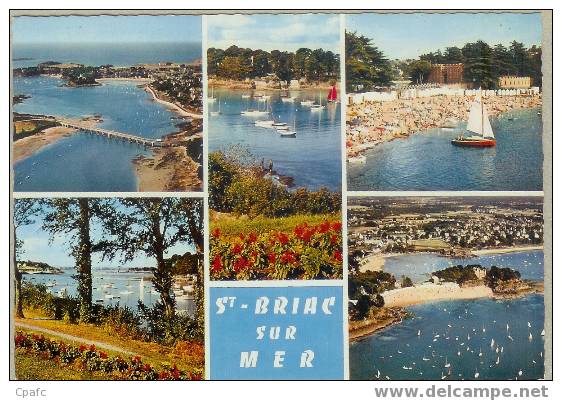 CPSM 1960 ST BRIAC SUR MER / VUE AERIENNE MULTIVUES - Saint-Briac