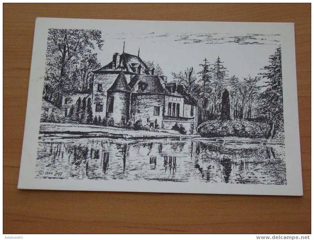 (2 Scans) Tekening, Opoeteren, Kasteel De Schans, Uitgebracht Door Chiro Opoeteren, 1984 - Maaseik