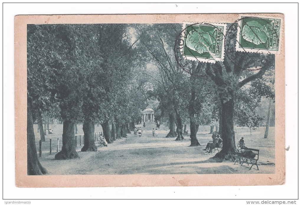 ROMA 1930 - Villa Umberto I°-Tempietto - ANIMATA - Viaggiata - In Buone Condizioni - DC0760. - Parcs & Jardins