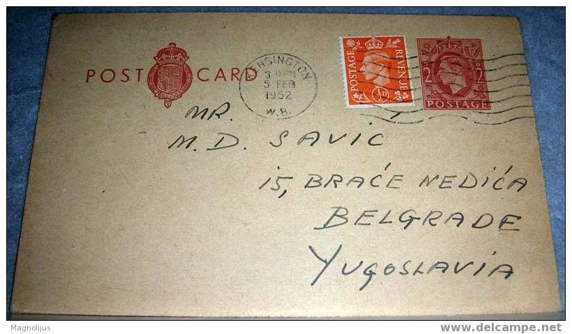 England,Stationery,Additional Stamp,Postcard - Stamped Stationery, Airletters & Aerogrammes