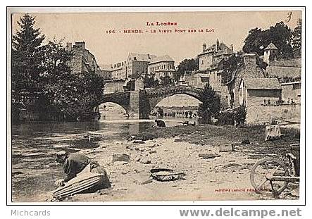 CPA 48 MENDE - Le Vieux Pont Sur Le Lot - Mende