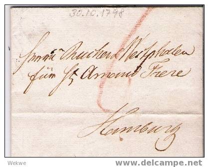 Dk-V003c/  DÄNEMARK - Copenhaben-Hamburg20.10.1798,Gebühr Zahlt Empfänger - ...-1851 Prephilately