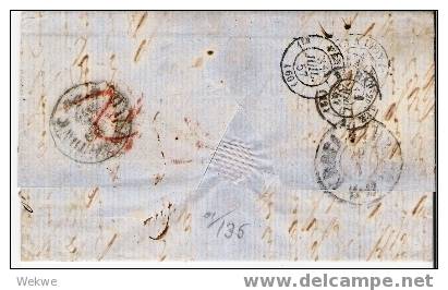 Dk-F7-008/  DÄNEMARK - Kjerteminde N.ach Marseille 1857, Rayon 2 - Covers & Documents