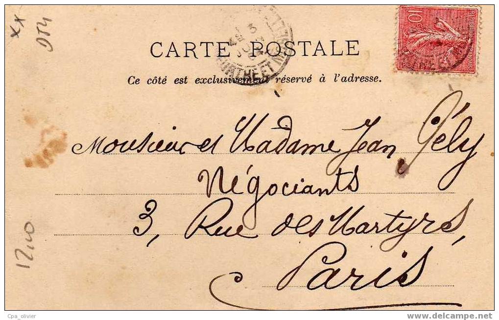 54 BACCARAT Grande Rue, Animée, Fontaine, Ed Apté 2, 1904, Dos 1900 - Baccarat