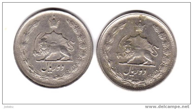 2 Piéces  De 2  Rials -196.. - Iran - Iran