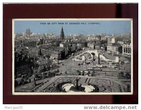 19337 View Of City From St George's Hall Liverpool édit.dennis & Sons Belle Carte - Liverpool