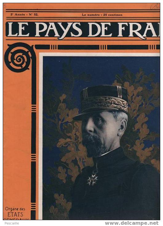 LE PAYS DE FRANCE 14 OCTOBRE 1915 - Gal ROQUES - SCHWEIN WASSEN - ANSPERBACH - SEIGNATH - PIEVE - SAINT HILAIRE LE GRAND - General Issues