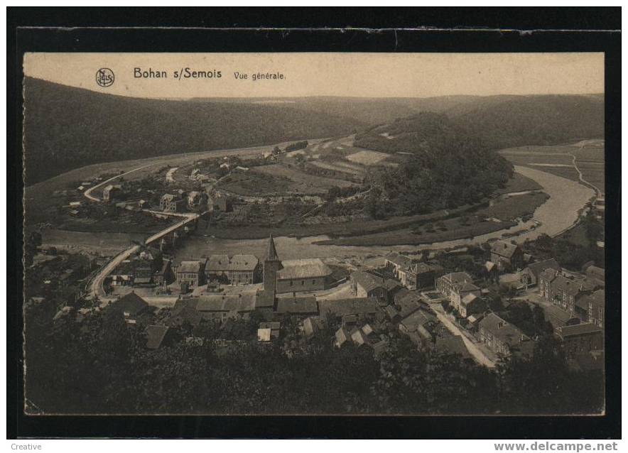 BOHAN S/SEMOIS 1929  Vue Générale  Edition:Hôtel Du Beau Site,Bohan S/Semois - Vresse-sur-Semois