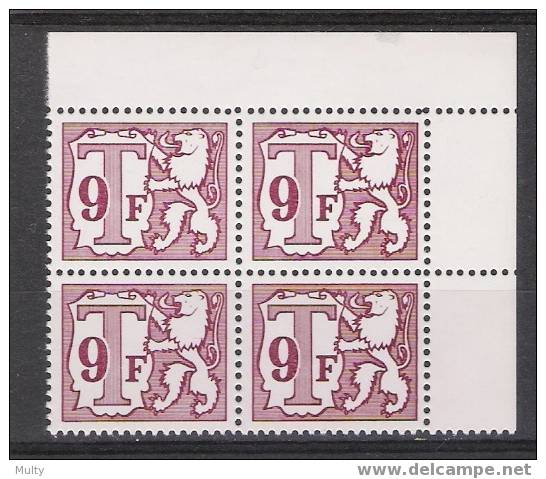 Belgie TX81P (**) In Blok Van 4. - Timbres