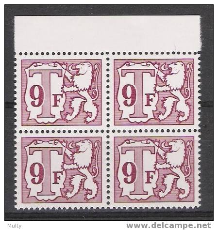 Belgie TX81P (**) In Blok Van 4. - Stamps