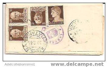 905)lettera Con 10c. Imperiale+3x30c. Imperiale Senza Fasci Da Paternò A Ragalna Il 30-8-1945 - Poststempel