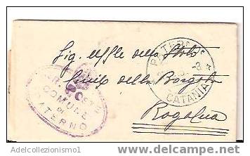 905)lettera Con 10c. Imperiale+3x30c. Imperiale Senza Fasci Da Paternò A Ragalna Il 30-8-1945 - Marcophilie