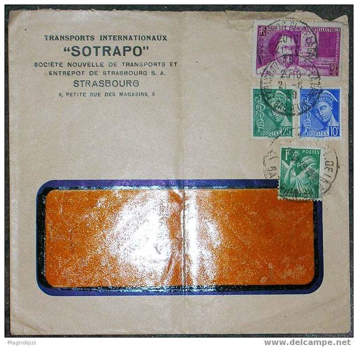 France,Cover,Memorandum," Sotrapo",Letter,Additional Stamps,vintage - Sonstige & Ohne Zuordnung