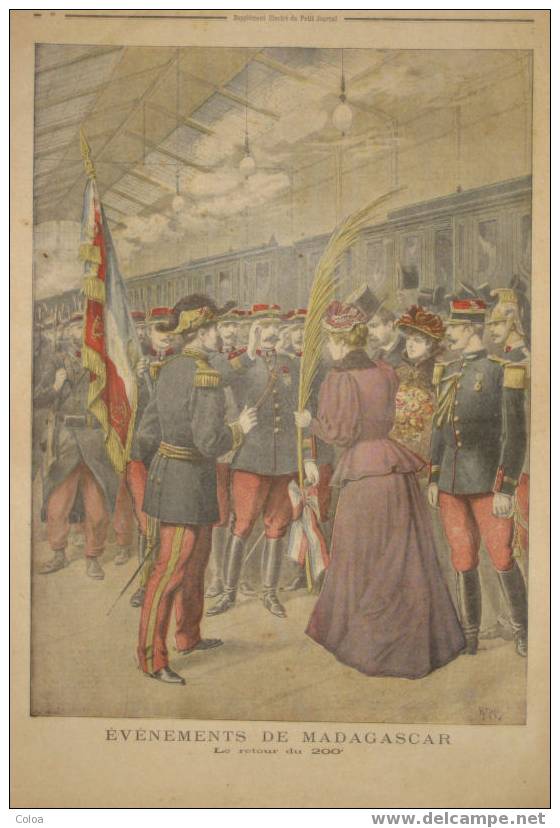 Evènements De Madagascar Le Retour Du 200° Régiment 1896 - Le Petit Journal