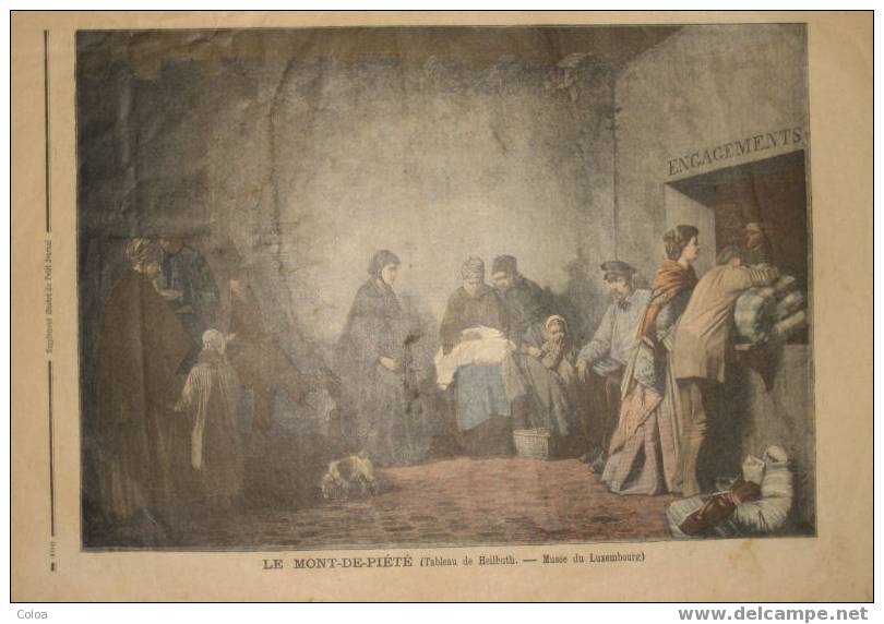 Le Mont De Piété 1895 - Le Petit Journal