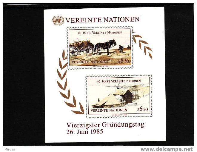 Nations-Unies Vienne BF Yv.no.2 Neuf** - Blocks & Sheetlets