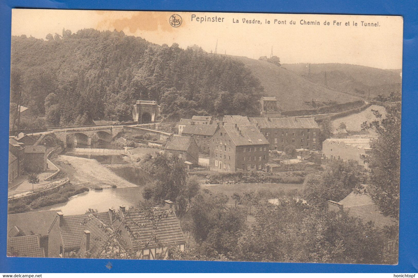 Belgien; Pepinster; La Vesdre, Le Pont Du Chemin De Fer Et La Tunnel - Pepinster