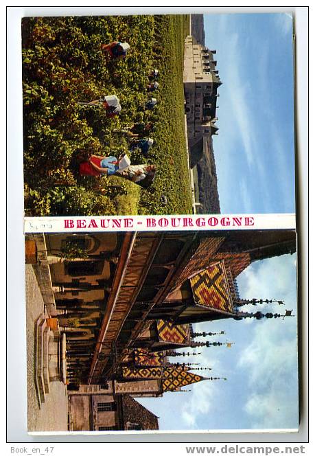 {19881} Beaune Bourgogne , Dépliant 12 Vues ; Beaune Caves Musée Des Vins Hôtel Dieu Vendanges à Meursault ... - Bourgogne