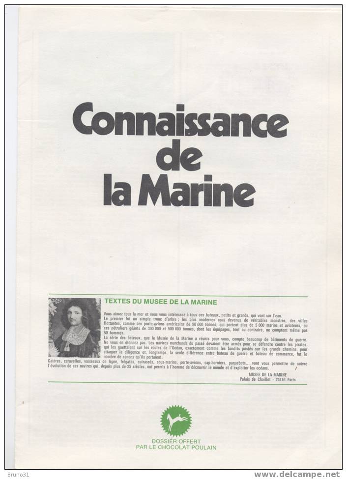 Rare Dossier POULAIN  - Connaissance De La Marine - COMPLET . Paquebot Normandie - Schokolade