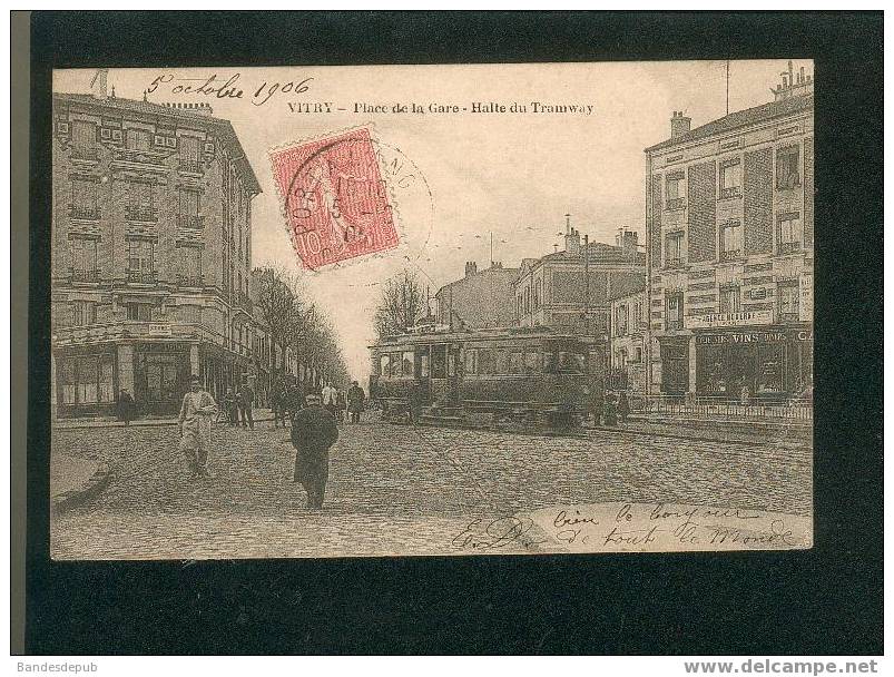 Vitry ( 94) - Place De La Gare - Halte Du Tramway ( éditeur Non Mentionné Animée) - Vitry Sur Seine