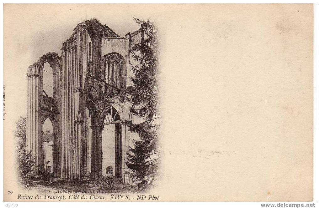 76 Abbaye De SAINT WANDRILLE Ruines Du Transept Côté Du Choeur XIVé Siécle - Saint-Wandrille-Rançon
