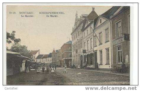 Scherpenheuvel: De Markt, Mooi Ingekleurd En Prachtige Animatie, 100% In Orde Zie 2 Scans-,ZELDZAAM - Scherpenheuvel-Zichem