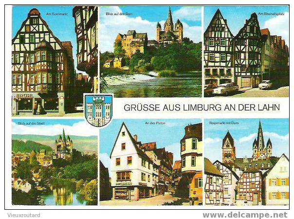 CPSM, GRÜSSE AUS LIMBURG AN DER LAHN, 6 VUES, DATEE 1982. - Limburg