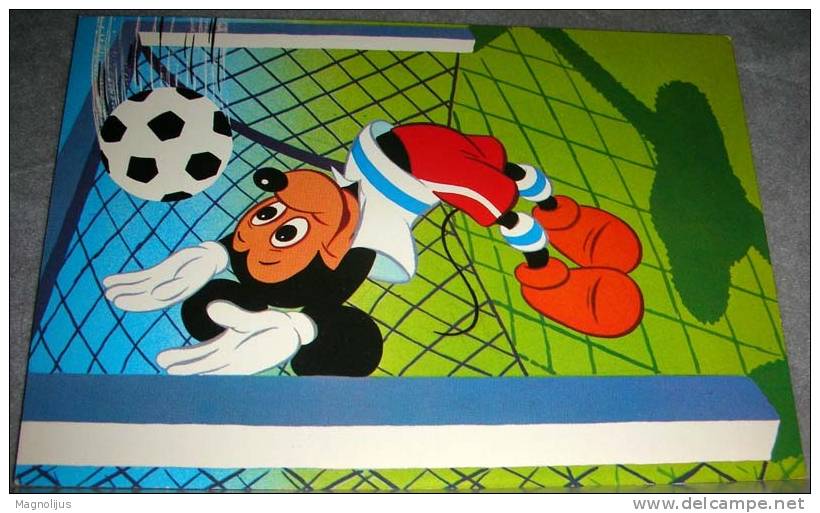 Sport,Football,Soccer,Disney,Mickey Mouse,Goalkeeper,postcard - Fútbol