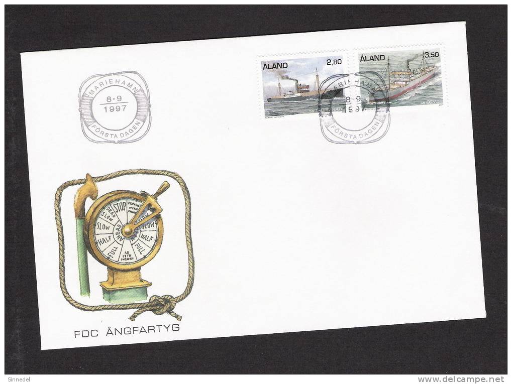 TIMBRE SUR SUR DOCUMENT ILLUSTREE  + CAHET THEME NAVIRE / ALAND - Maritime