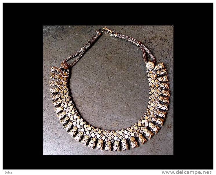 Collier Indien Vintage New Delhi Années 70 En Cuivre / Vintage Indian Copper Necklace - Colliers/Chaînes