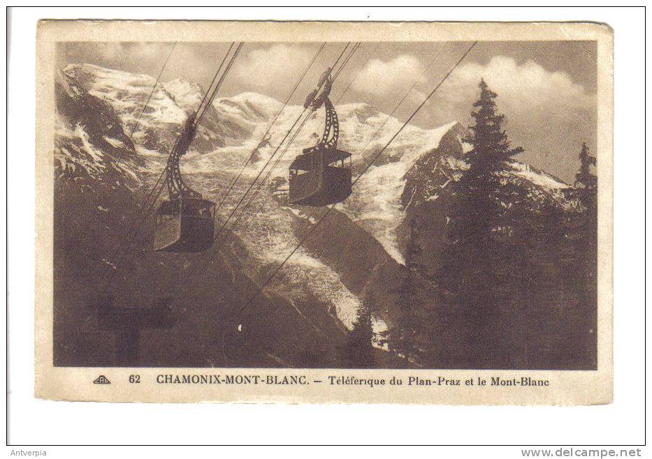 CHAMONIX Téléfrique Du Plan Praz Et Mont Blanc - Funiculaires