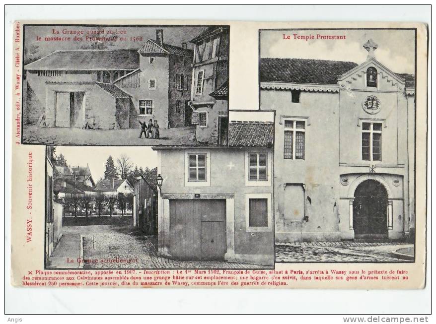 CPA---52-----WASSY-----SOUVENIR HISTORIQUE---LA GRANGE----TEMPLE - Wassy