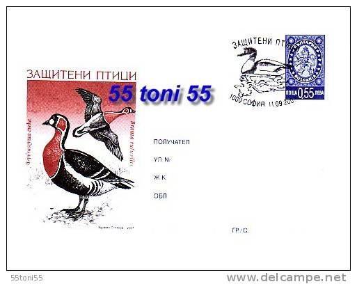 Bulgaria 2007  Protected Birds   Postal Stationery  + Sp. First Day - Patos