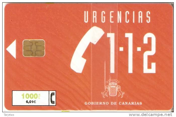TARJETA CP-165 URGENCIAS 112 DE TIRADA 5000  NUEVA-MINT - Conmemorativas Y Publicitarias