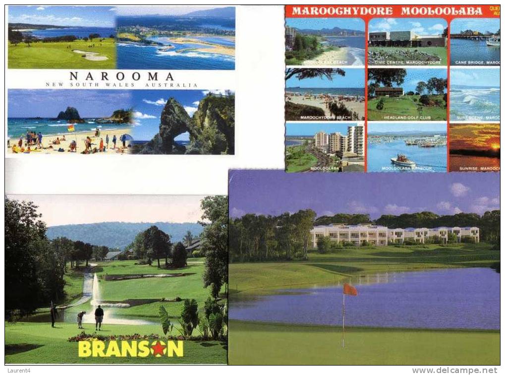 4 Golf Postcards  - 4 Carte De Golf - Golf