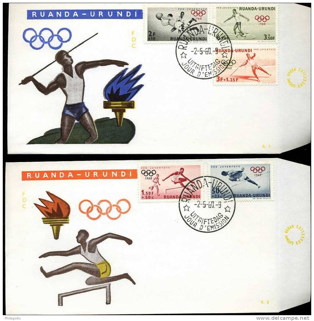 Roma 1960   RWANDA  FDC  1960 Petit Tirage - Ete 1960: Rome