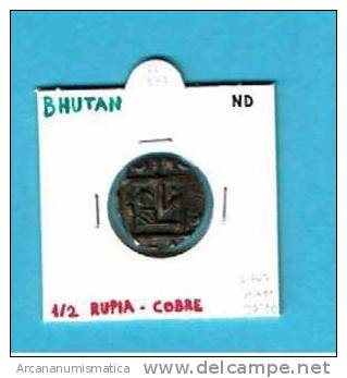 BHUTAN 1/2 RUPIA COBRE MBC ND       DL-647 - Butan