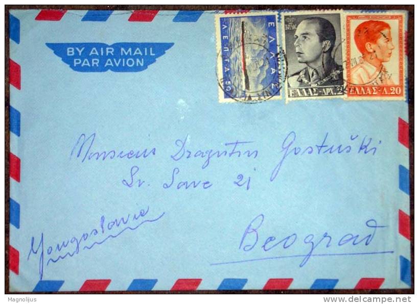 Greece,Air Mail,Cover - Brieven En Documenten