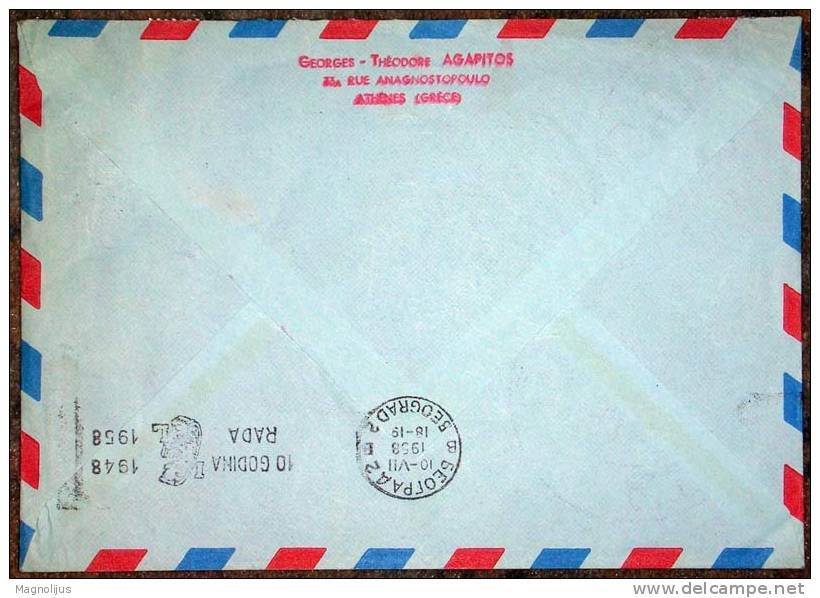 Greece,Air Mail,Cover - Brieven En Documenten